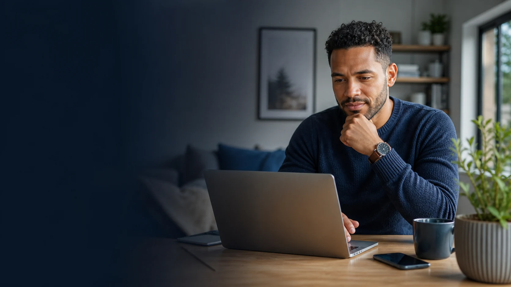 South African professional comparing personal loan options online